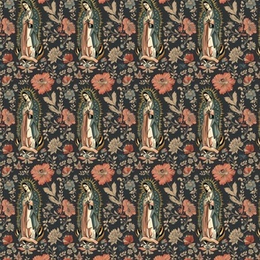 Divine Blooms: Our Lady of Guadalupe Pattern