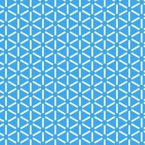 beach umbrella hexagon geometric blue white small scale