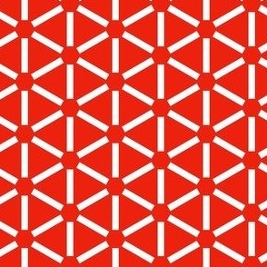beach umbrella hexagon geometric red white normal scale
