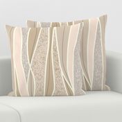 (L) Mid Century Modern Warm Vertical Waves Warm Minimalism Earth Tones with Peach/Pink