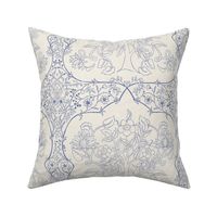 Tree of Life Chintz in Cobalt Blue