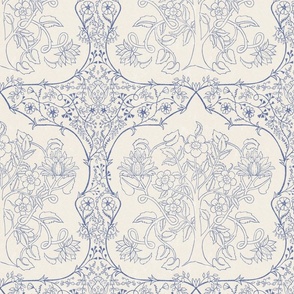 Tree of Life Chintz in Cobalt Blue