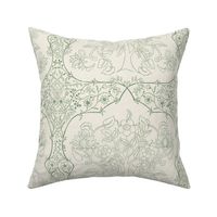 Tree of Life Chintz in green
