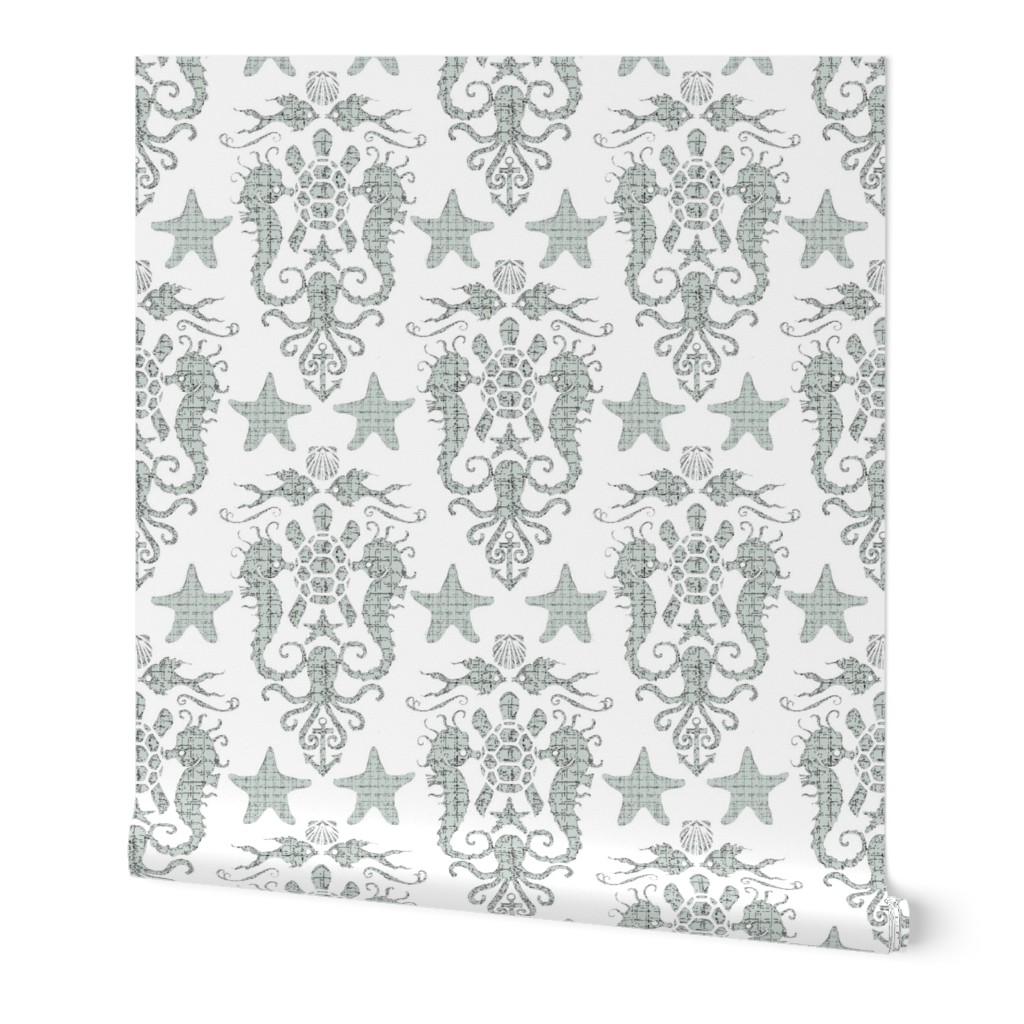 Coastal Damask in Sage