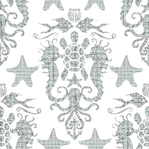 Coastal Damask in Sage