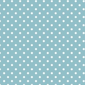 White Polka Dots on a Blue Background (small)