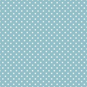 White Polka Dots on a Blue Background (x small)