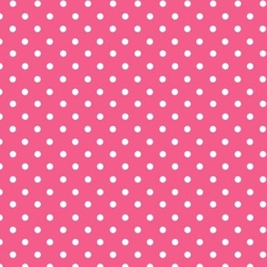 White Polka Dots on a Dark Pink Background (small)