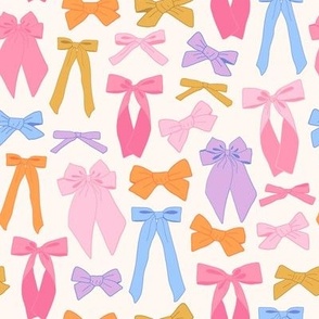 Larger scale colorful bows