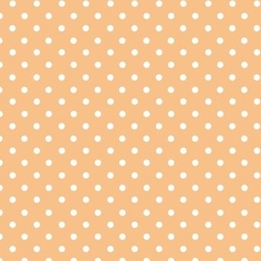 White Polka Dots on a Peach Background (small)
