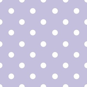 White Polka Dots on a Purple Lilac Background (large)