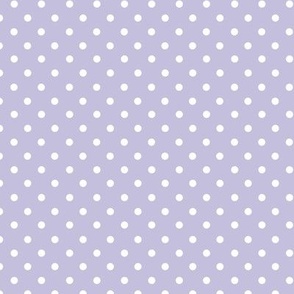 White Polka Dots on a Purple Lilac Background (small)