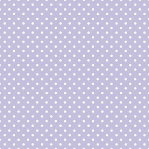White Polka Dots on a Purple Lilac Background (x small)