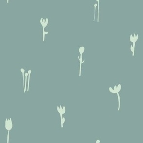 garden flowers ❀ regular ❀ duotone, green