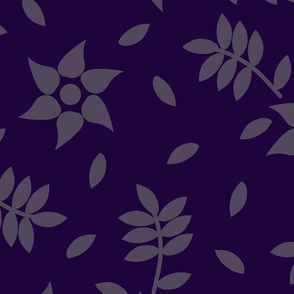 Flowers & Leaves: Purple
