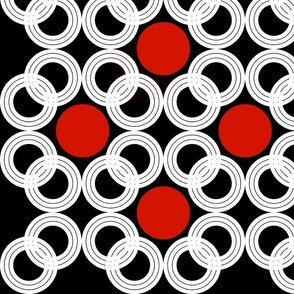 White and red circles 