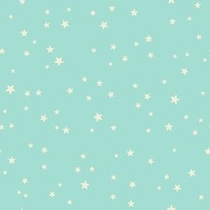 xs-Baby Neutral-Cream stars on Teal