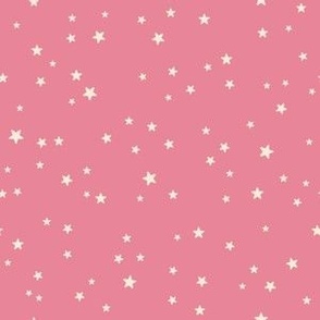 xs-Baby Girl-Cream stars on Dark Pink