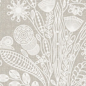 Flora’s Herbs Handwoven Linens Milky