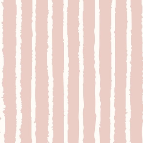 Extra Large_Hand-Drawn White Stripes on a Light Dusty Pink Background