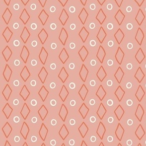 Diamond stripe peachy pink