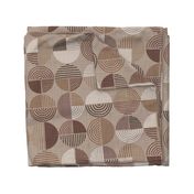 Geometric Circles - Warm Minimalism - Light Linen Multi Color (Large)