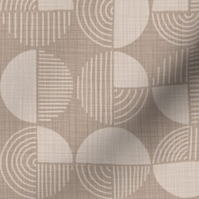 Geometric Circles - Warm Minimalism - Light Linen Two-Tone (Small)