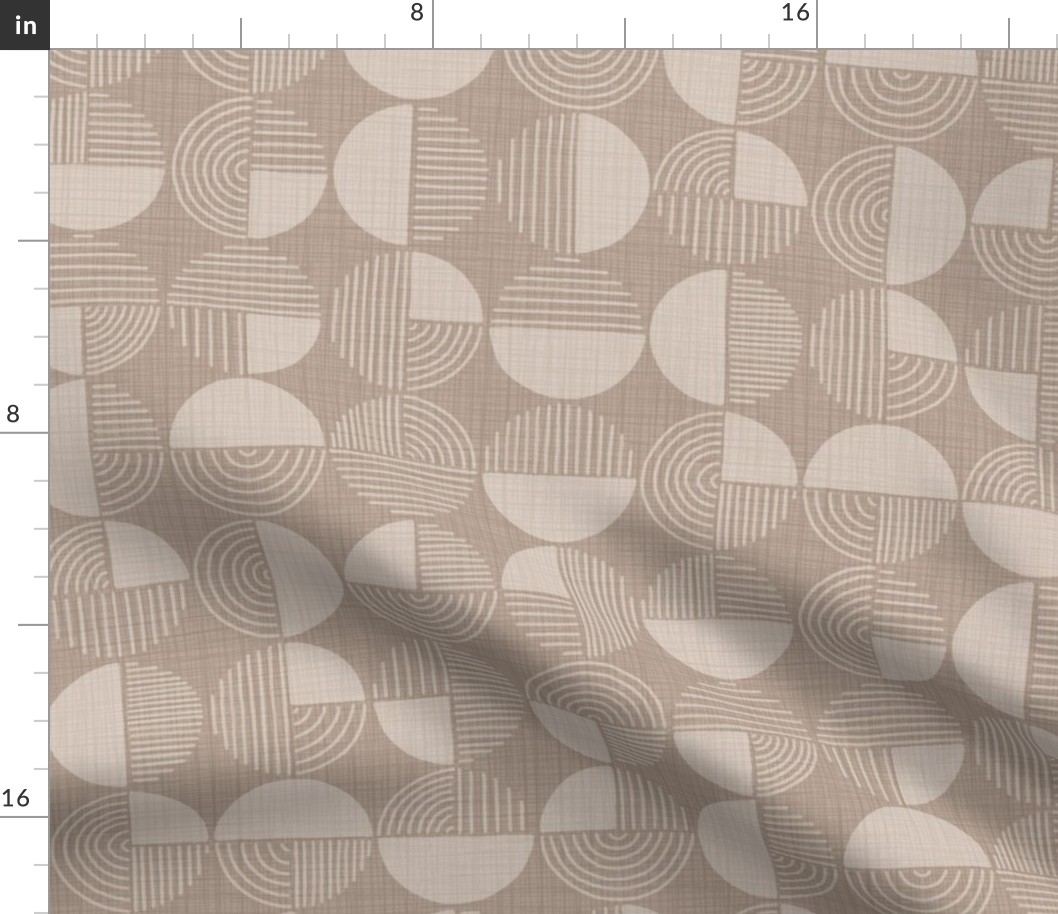 Geometric Circles - Warm Minimalism - Light Linen Two-Tone (Small)