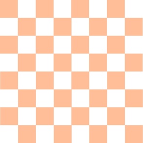 Peach Fuzz Checkered Gingham Pattern