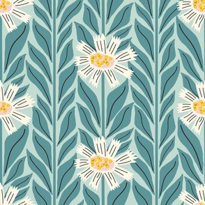 Mimi's Flower Garden | Medium Teal