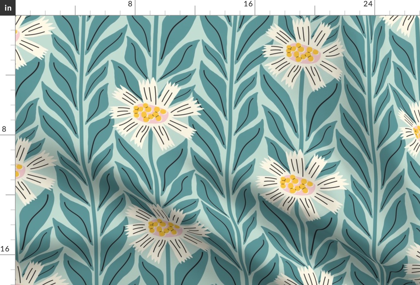 Mimi's Flower Garden | Medium Teal