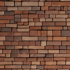Bricks And Bricks Faux Wall Paper 