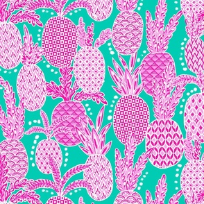 Ananas-Jade Pink-Large Scale