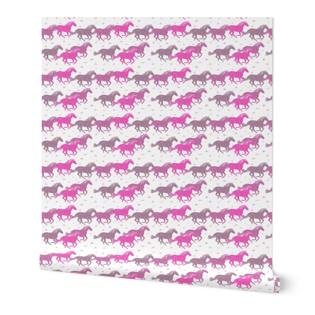 Running Horses pink - small 