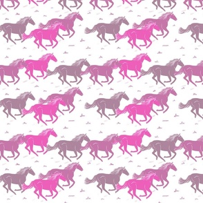 Running Horses pink - small 