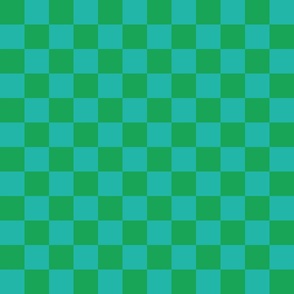 Green Blue Checkered Gingham Pattern