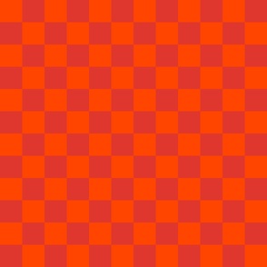 Orange Red Checkered Gingham Pattern