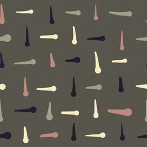 Modern Minimalist Abstract Brush Strokes - Pink Black Dark Gray - Large