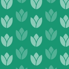 Simple small tulips Pantone 2024 spring color - mint