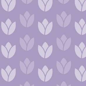 Simple small tulips Pantone 2024 spring color - pastel lilac