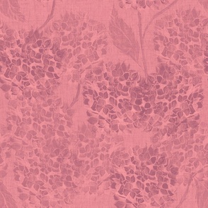 Block print inspired floral print in peach pink mauve purple for bright vintage flowers
