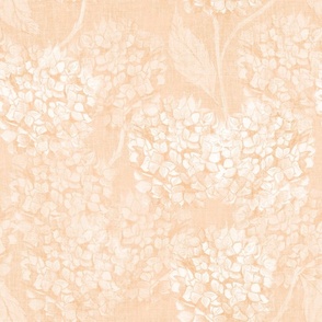 Block print inspired floral print in light golden peach for bright beachy vintage flowers