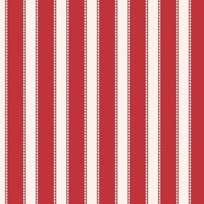 Classic Red and White Ticking Stripe
