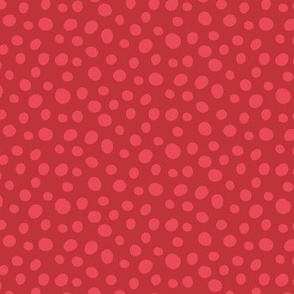 Abstract Red Monochrome Pebble Polka Dot 