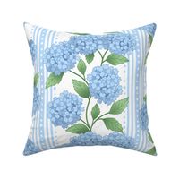 Granny Chic Hydrangea Ticking - cornflower blue