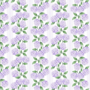 Granny Chic Hydrangea Ticking - purple, small 