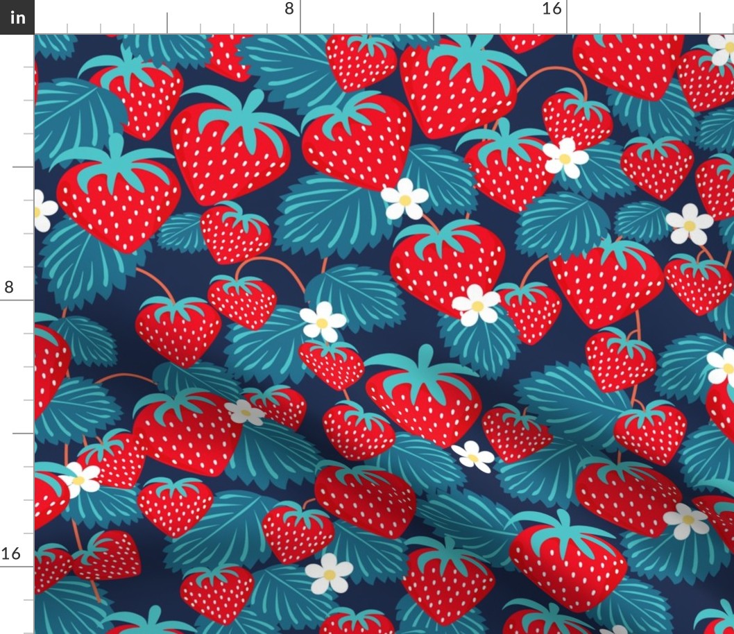 Strawberries in blue 