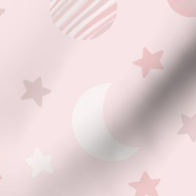 Pink - Space themed Nursery / Childrens pattern