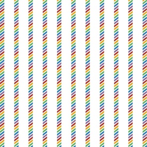 vertical rainbow stripes on white | medium