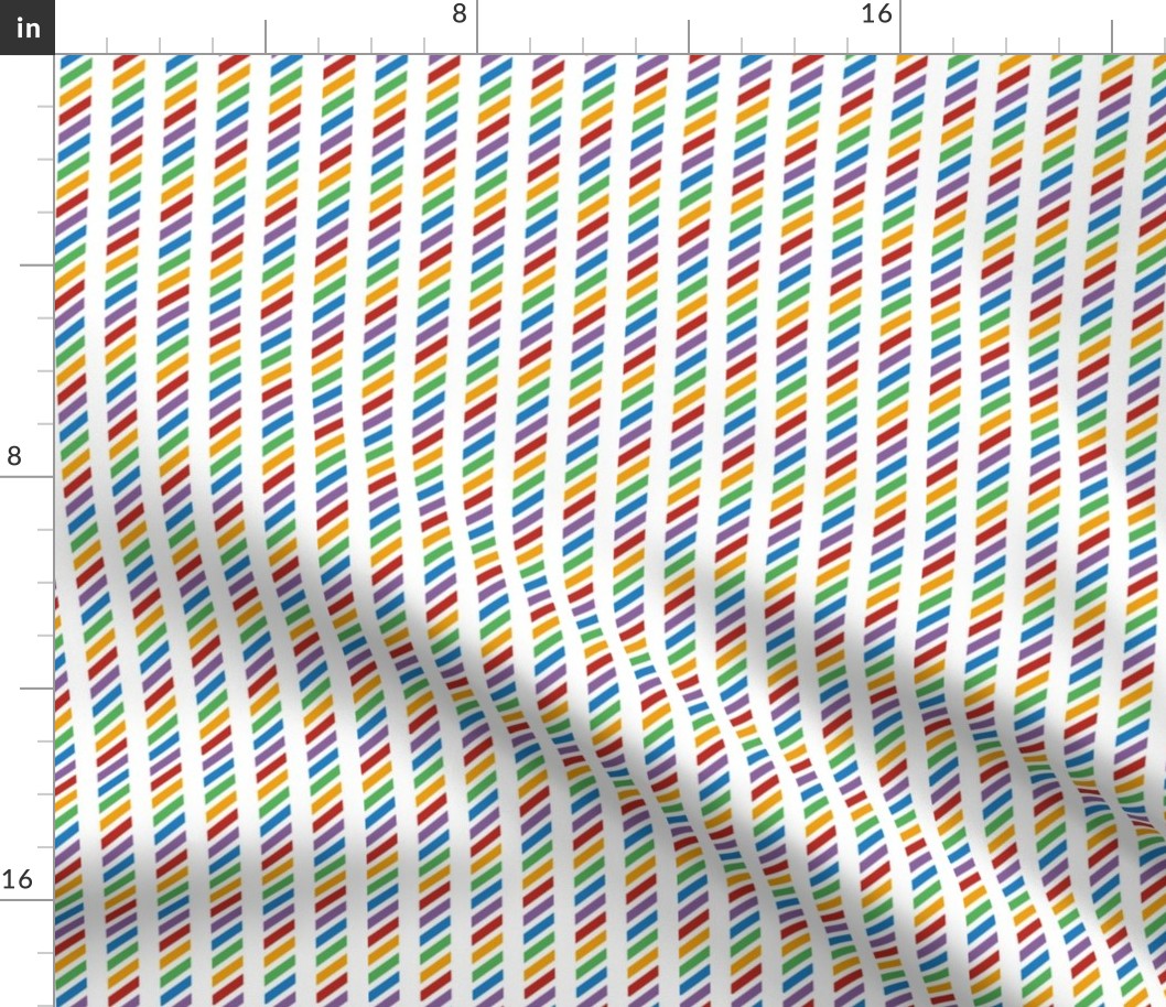 vertical rainbow stripes | medium
